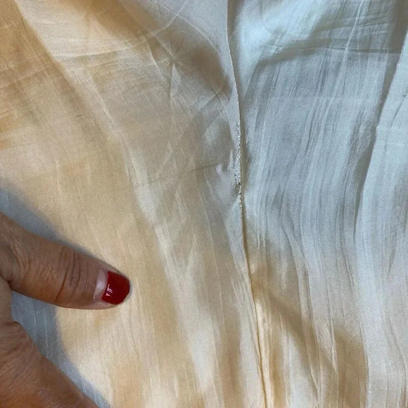 Josephine M Silk Pants trousers elastic waist pull on beige Pockets Casual - Picture 6 of 6